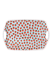 IHR Tablett "My Little Strawberries" in Rot/ Hellblau - (B)47,5 x (H)2,5 x (T)32 cm