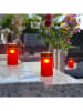 Garden Hero 6er-Set: LED-Grablicht in Rot - (H)12,5 x Ø 7 cm