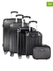 Canadian Peak 5tlg. Hardcase-Trolleyset "Softlesseak" in Schwarz