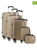 Canadian Peak 5-delige hardcase-trolleyset "Solomuneak" goudkleurig