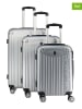 Canadian Peak 3-delige hardcase-trolleyset "Softlesseak" zilverkleurig