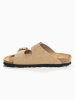 BAYTON Leren slippers "Tracy" beige
