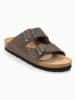 BAYTON Leren slippers "Atlas" bruin