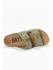 BAYTON Leren slippers "Atlas" groen