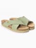 BAYTON Leren slippers "Burgos" lichtgroen