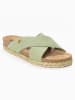 BAYTON Leren slippers "Burgos" lichtgroen