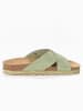 BAYTON Leren slippers "Burgos" lichtgroen