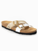 BAYTON Slippers "Cleo" goudkleurig/wit