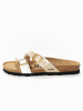 BAYTON Slippers "Cleo" goudkleurig/wit