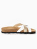 BAYTON Slippers "Cleo" goudkleurig/wit