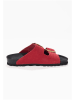 BAYTON Leren slippers "Alicante" rood/zwart