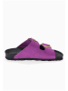 BAYTON Leren slippers "Alicante" paars/zwart