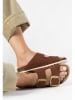 BAYTON Leren slippers "Alicante" bruin