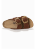 BAYTON Leren slippers "Alicante" bruin
