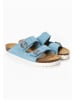 BAYTON Leren slippers "Belinda" lichtblauw