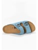 BAYTON Leren slippers "Belinda" lichtblauw