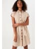 Garcia Kleid in Beige/ Weiß