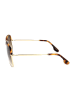 Victoria Beckham Damskie okulary przeciwsłoneczne w kolorze złoto-brązowym