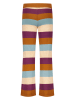 Moodstreet Spodnie w kolorze jasnobrązowym ze wzorem