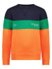 Tygo & Vito Sweatshirt in Grün/ Orange/ Dunkelblau