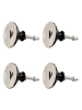 Clayre & Eef 4-delige set: deurknoppen wit - Ø 4 cm