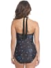 Pussy Deluxe Badeanzug "Blossom" in Schwarz