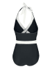 Pussy Deluxe Strój kąpielowy "Criss Cross" w kolorze czarno-białym