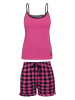 Pussy Deluxe Pyjama "Checkered" in Pink/ Schwarz