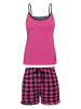 Pussy Deluxe Pyjama "Checkered" roze/zwart