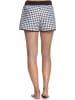 Pussy Deluxe Badeshorts in Weiß/ Schwarz