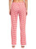 Pussy Deluxe Pyjamabroek "Plaid" rood/wit