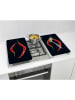Wenko 2er-Set: Herdabdeckplatten "Peperoni" in Schwarz/ Rot - (L)52 x (B)30 cm
