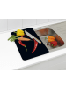 Wenko 2-delige set: fornuisafdekplaten "Peperoni" zwart/rood - (L)52 x (B)30 cm