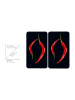 Wenko 2-delige set: fornuisafdekplaten "Peperoni" zwart/rood - (L)52 x (B)30 cm