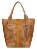 Wojas Leder-Shopper in Hellbraun - (B)36 x (H)41 x (T)18 cm