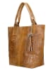 Wojas Leder-Shopper in Hellbraun - (B)36 x (H)41 x (T)18 cm