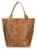 Wojas Leren shopper lichtbruin - (B)36 x (H)41 x (D)18 cm