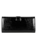 Wojas Leder-Geldbörse in Schwarz - (B)19 x (H)9 x (T)3 cm