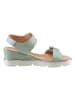 Heine Leren sleehaksandalen turquoise