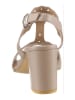 Heine Leren haksandalen beige