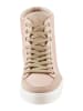 Heine Leder-Sneakers in Rosa/ Beige