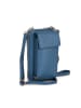 Lia Biassoni Skórzana torebka "Cerca" w kolorze niebieskim na telefon - 11 x 19 x 4 cm