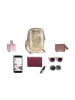 Pia Sassi Leder-Handytasche "Serottini" in Gold - (B)11 x (H)19 x (T)2 cm