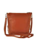 Lia Biassoni Leder-Umhängetasche in Cognac - (B)19 x (H)21 x (T)10 cm