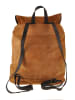 Lia Biassoni Leder-Rucksack in Camel - (B)35 x (H)38 x (T)18 cm
