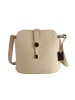 Lia Biassoni Leder-Umhängetasche in Sand - (B)29 x (H)26 x (T)12 cm