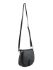 Mila Blu Skórzana torebka w kolorze czarnym - 19 x 17 x 6 cm