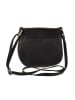 Mila Blu Skórzana torebka w kolorze czarnym - 19 x 17 x 6 cm