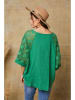 Joséfine Lniana bluzka "Aksoum" w kolorze zielonym