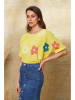 Fleur de Lin Shirt "Aphrodite" in Gelb/ Bunt